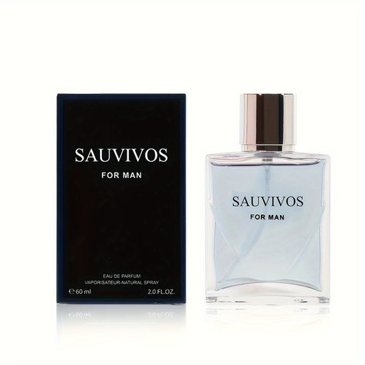 60ml Seductive Eau De Parfum for Men - Refreshing Long-Lasting Lemon, Prickly Ash, Cedar Wood Fragrance with Invigorating Top Notes, Perfect for Dating, Daily Life, and a Memorable Christmas Gift