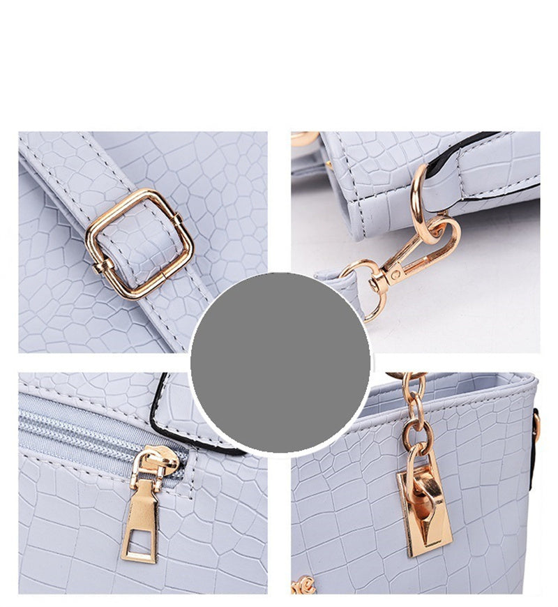 Fashion Versatile Snakeskin Pattern Women's Bags European And American Multi-Piece Sets