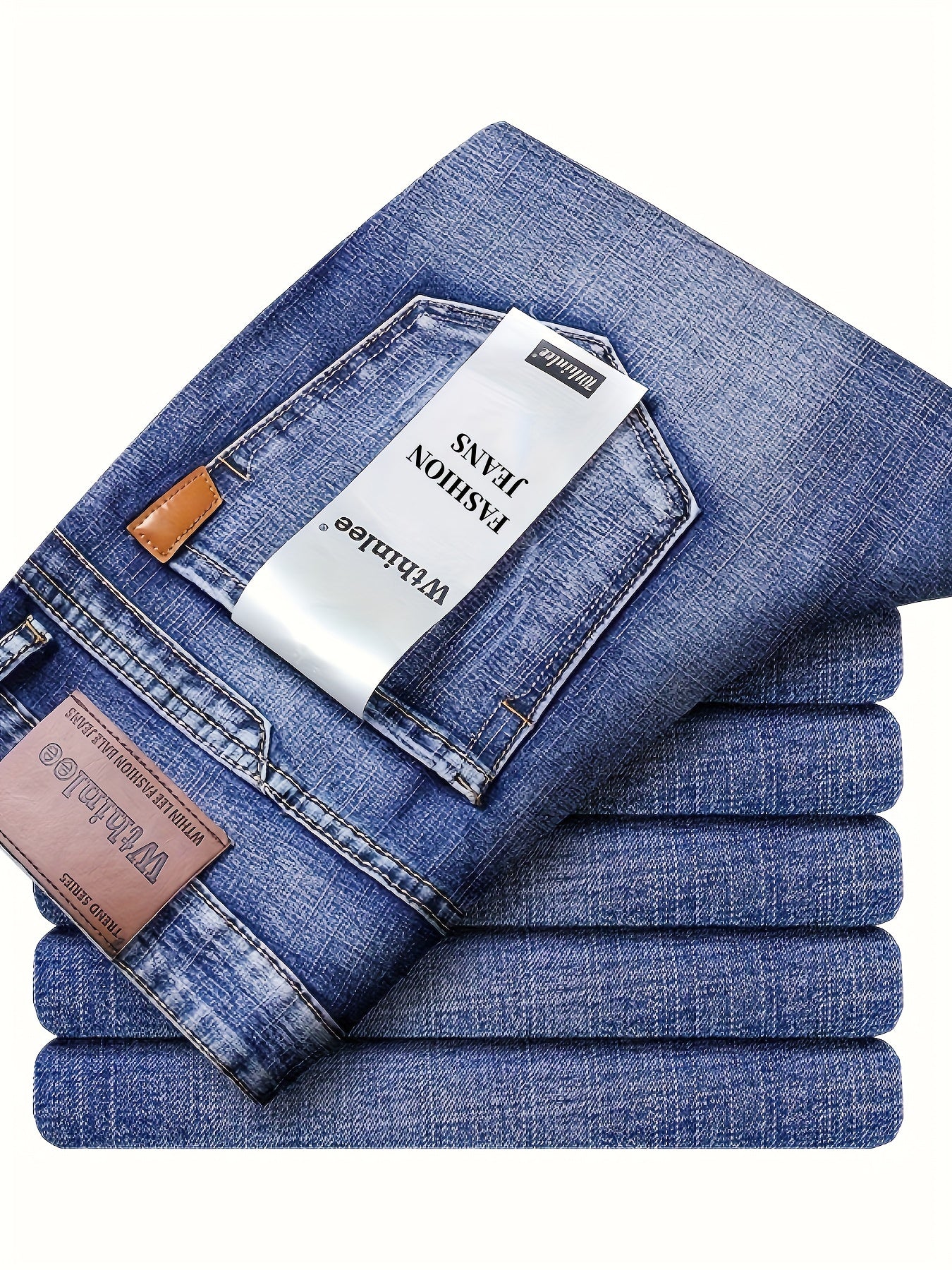 New Seasonal Chinese-Style Straight-Leg Jeans for Men, Suitable for Business And Casual Wear.