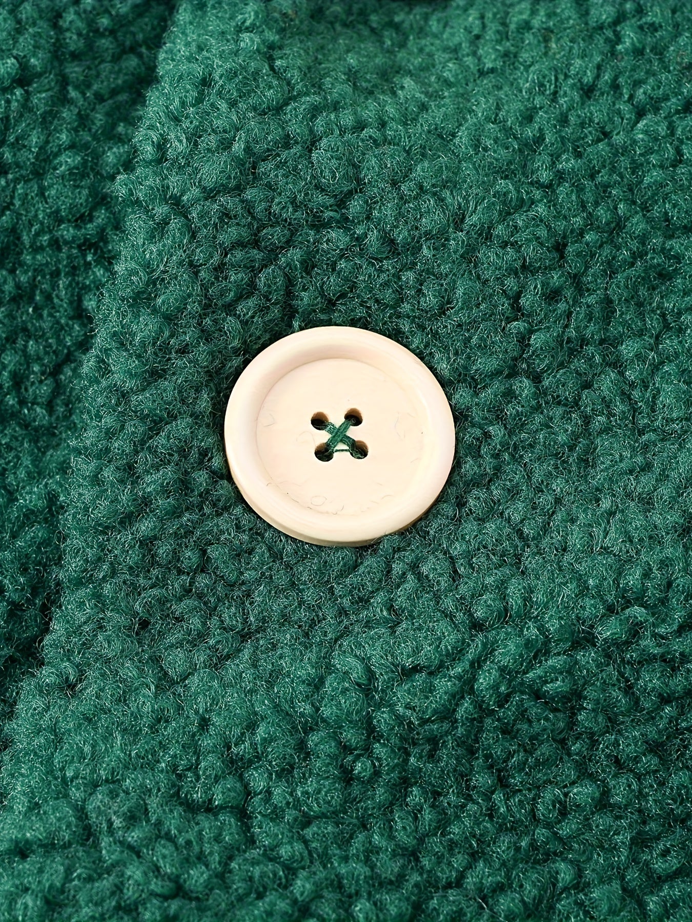 Girls' Cozy Fleece Jacket - Two-Tone Color Block with Plush Lining, Long Sleeves & Button Front, Casual Korean Style Winter Outerwear for Youngsters, Youngsters'S Winter Jacket | Buttonup Front Jacket | Plush Lining Jacket