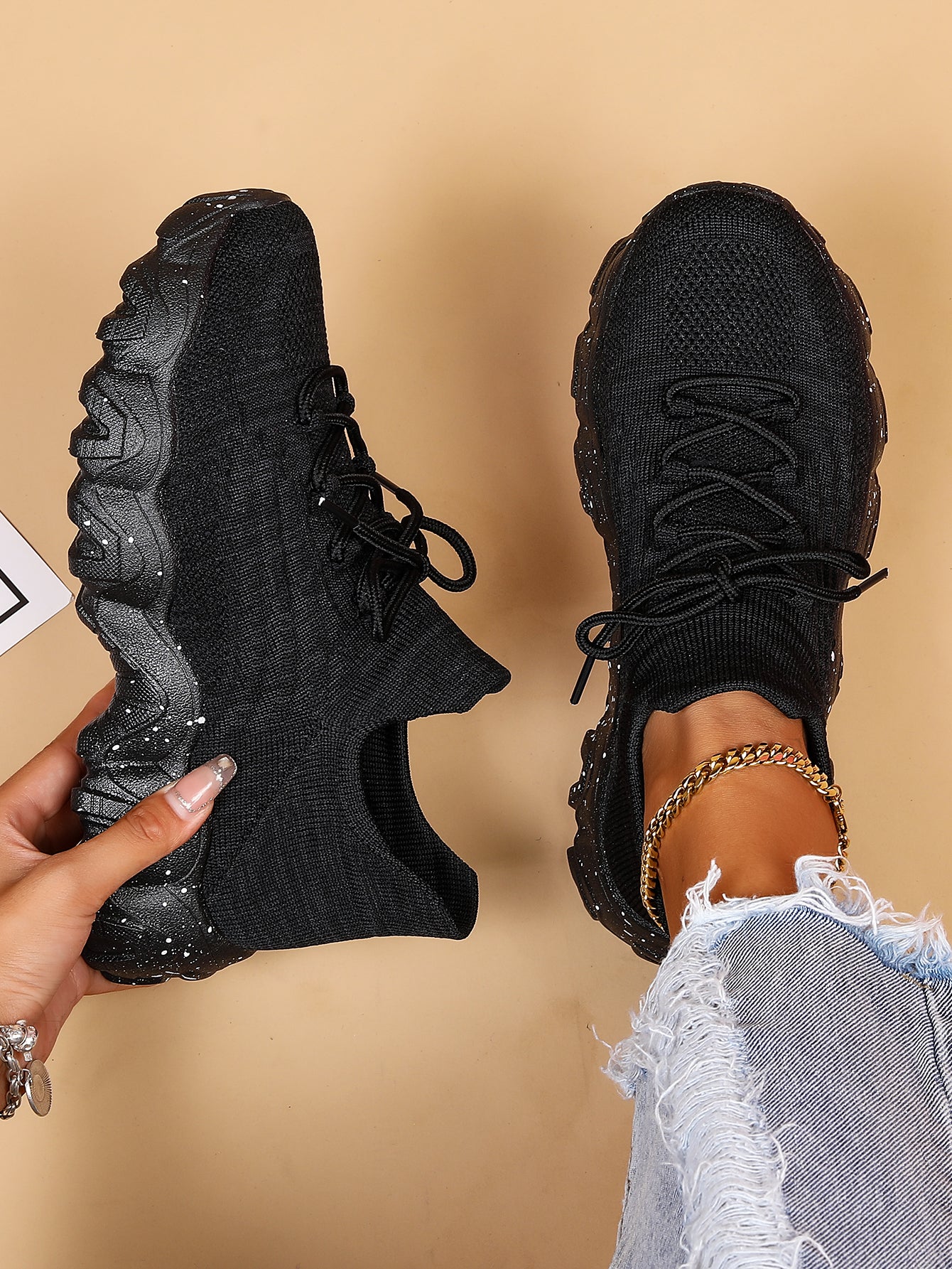 Women'S Casual Sports Sneakers, Striped Low Top Slip-On Shoes with Round Toe, Non-Slip Rubber Sole, Fabric Upper & Inner, All-Season Spring Footwear