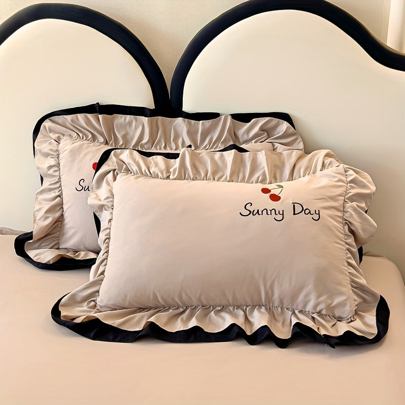 Light Luxury High-end Jacquard Embroidered Lace Four Piece Bedding Set, Suitable For Weddings And All Seasons, Including One Duvet Cover, One Bed Sheet, Two Pillowcases, Without A Core