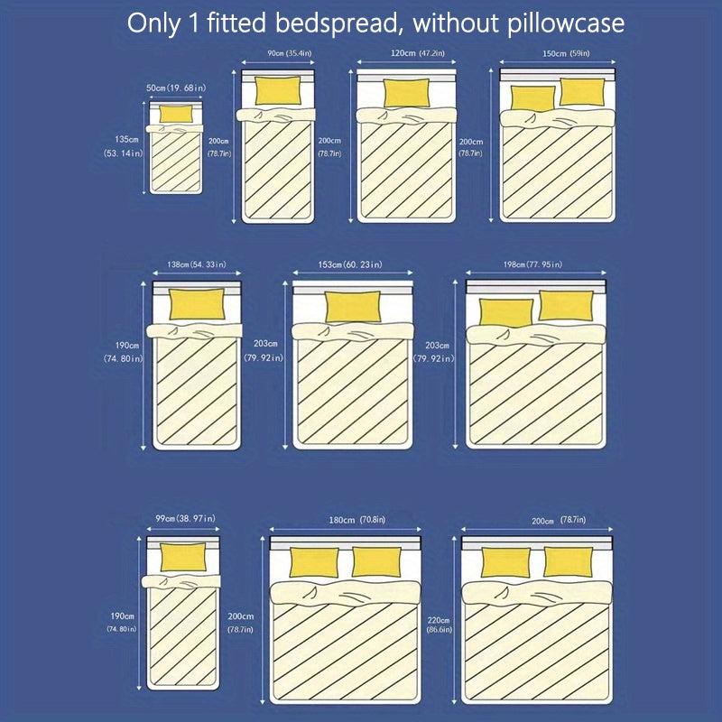 1pc Brushed Fitted Sheet, Soft Comfortable Butterfly Floral Print Bedding Fitted Sheet, For Bedroom, Guest Room, With Deep Pocket, Fitted Bed Sheet Only, Without Pillowcase