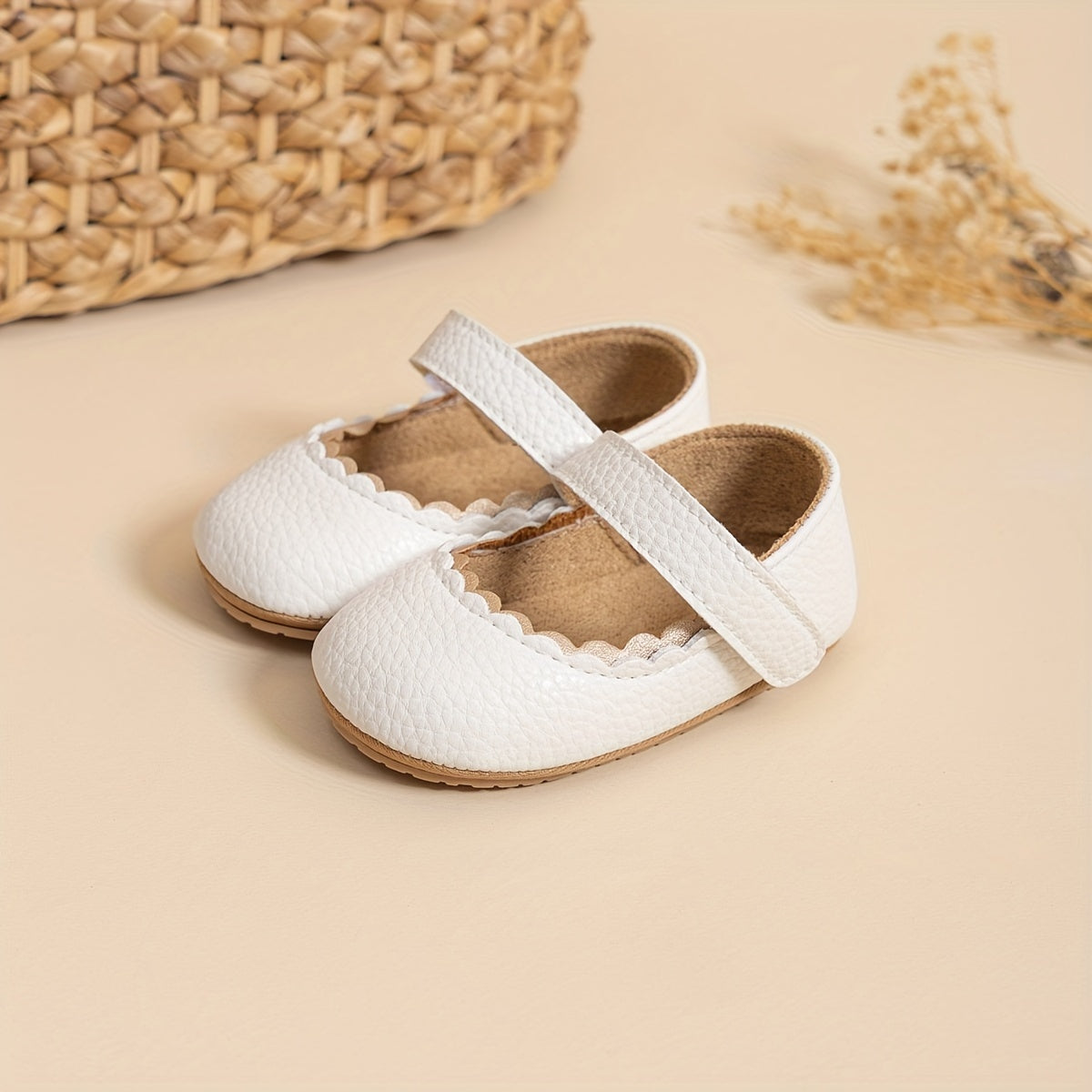 Infant Baby Girls Mary Jane Flats, Soft Sole Princess Dress Shoes Crib Shoes First Walker Shoes