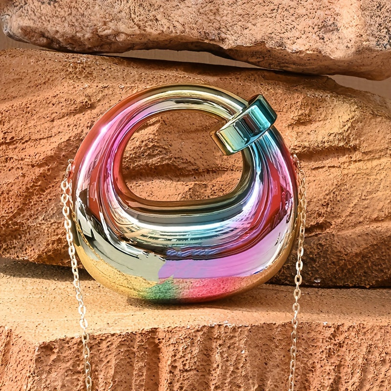 [Transparent Waterproof Party Clutch Bag] Luxury Women's Party Prom Box Evening Clutch Acrylic Transparent Clutch Waterproof Crossbody Bag Tready Bride Bag, Perfect For Party, Wedding, Dinner/Banquet, Matching With Wedding Dr