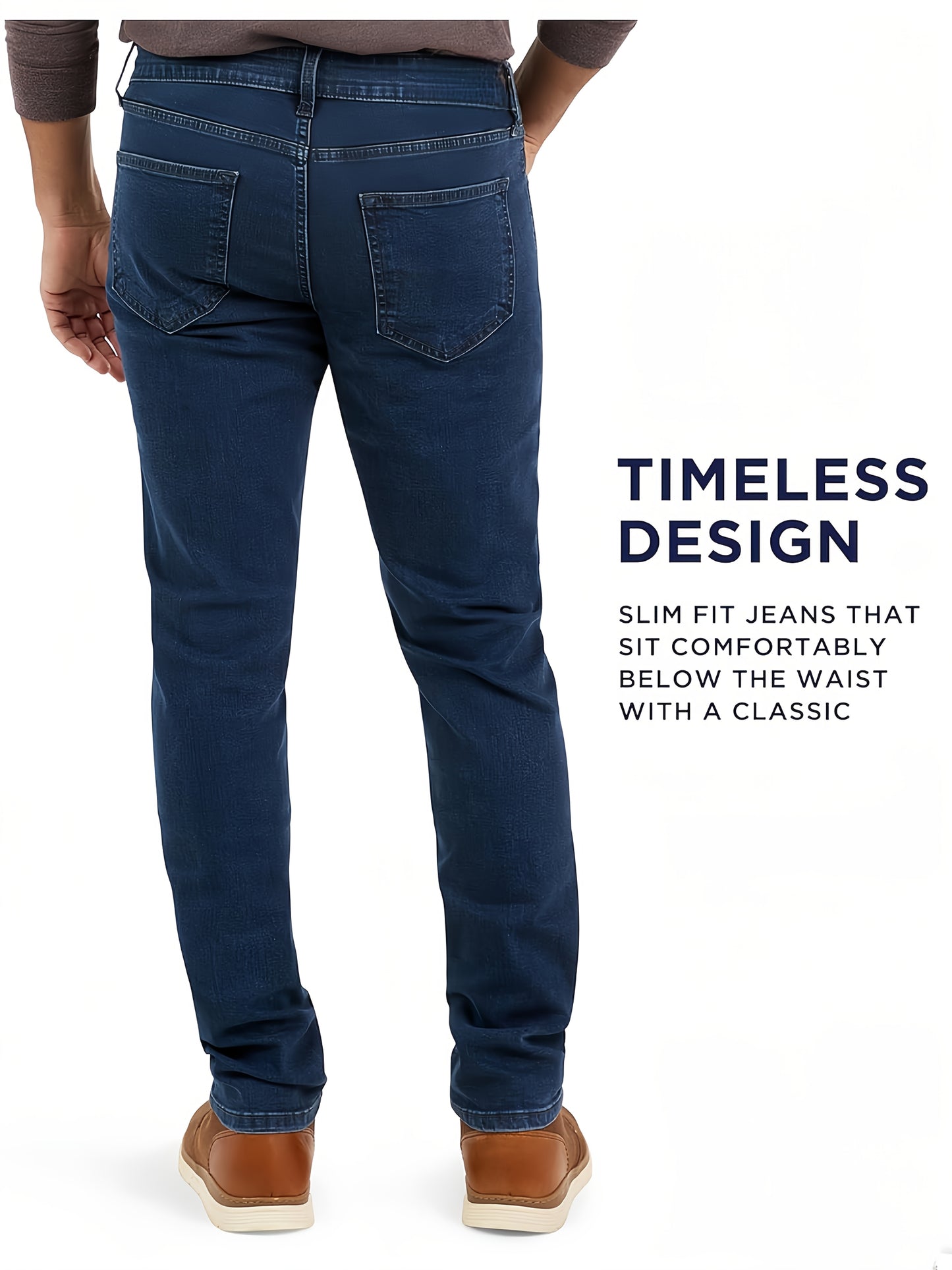 Straight-Leg Jeans, Classic Business Casual Jeans for Men, Denim Pants, Men'S Jeans, Slim-Fit Jeans, Skinny Jeans - Versatile All-Season Jeans, Business Jeans, Stylish Jeans, Regular Fit, Polyester Blend, Machine Washable.