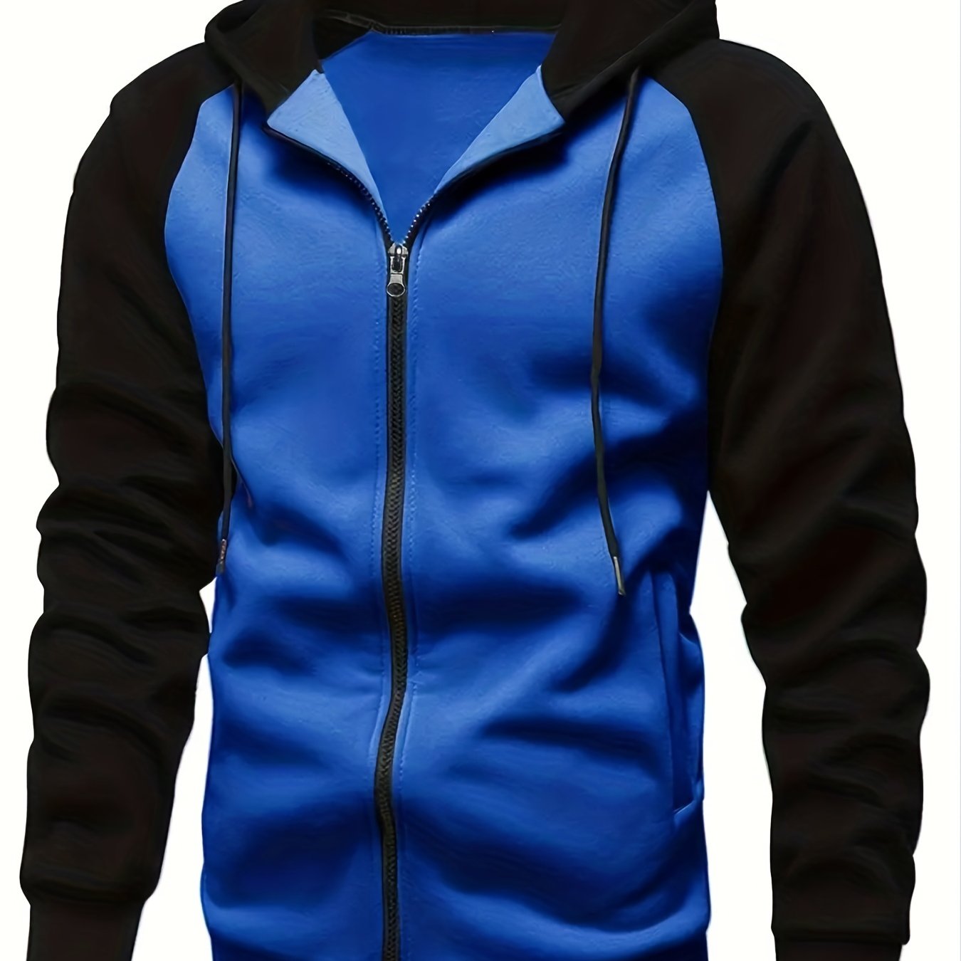 Mens Bold Contrast Sport Jacket - Comfortable Hooded Design, Regular Fit for All-Season Wear - Perfect for Outdoor Adventures, Hiking, and Running