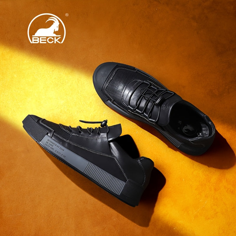 Men's Genuine Leather Lace-Up Shoes - Minimalist Formal & casual Shoes, Cushioned Insole & Non-Slip Rubber Sole for Office, Everyday, Semi-Formal Events - All-Season Everyday dress shoes, Office Footwear, Stylish Footwear, Br