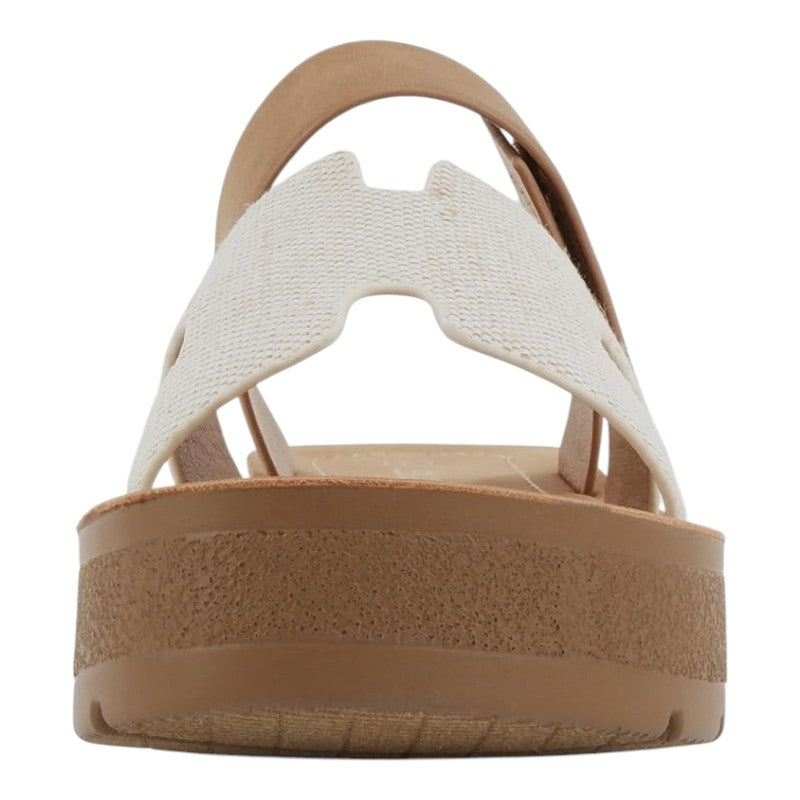 Women Open Round Toe Double Strap Slide On Sandal
