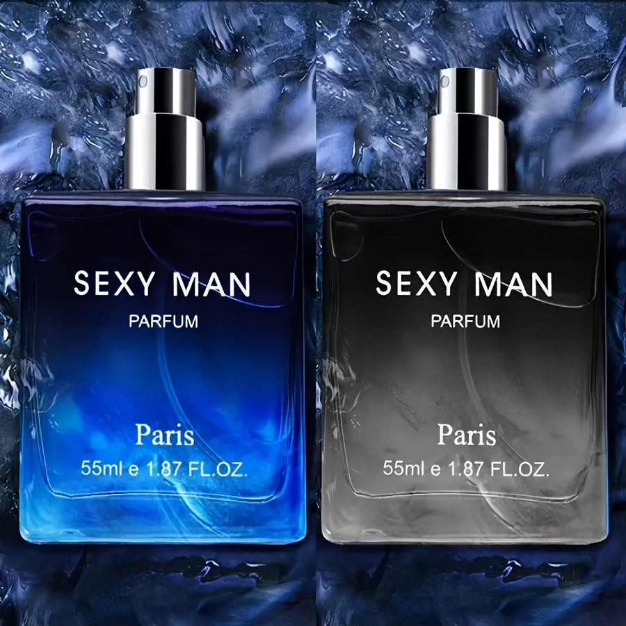 55ml Long-Lasting Eau De Parfum for Men - Refreshing Cologne Perfume with Seductive Scent, Perfect for Dating, Daily Life, and as a Thoughtful Christmas or Father's Day Gift for Him
