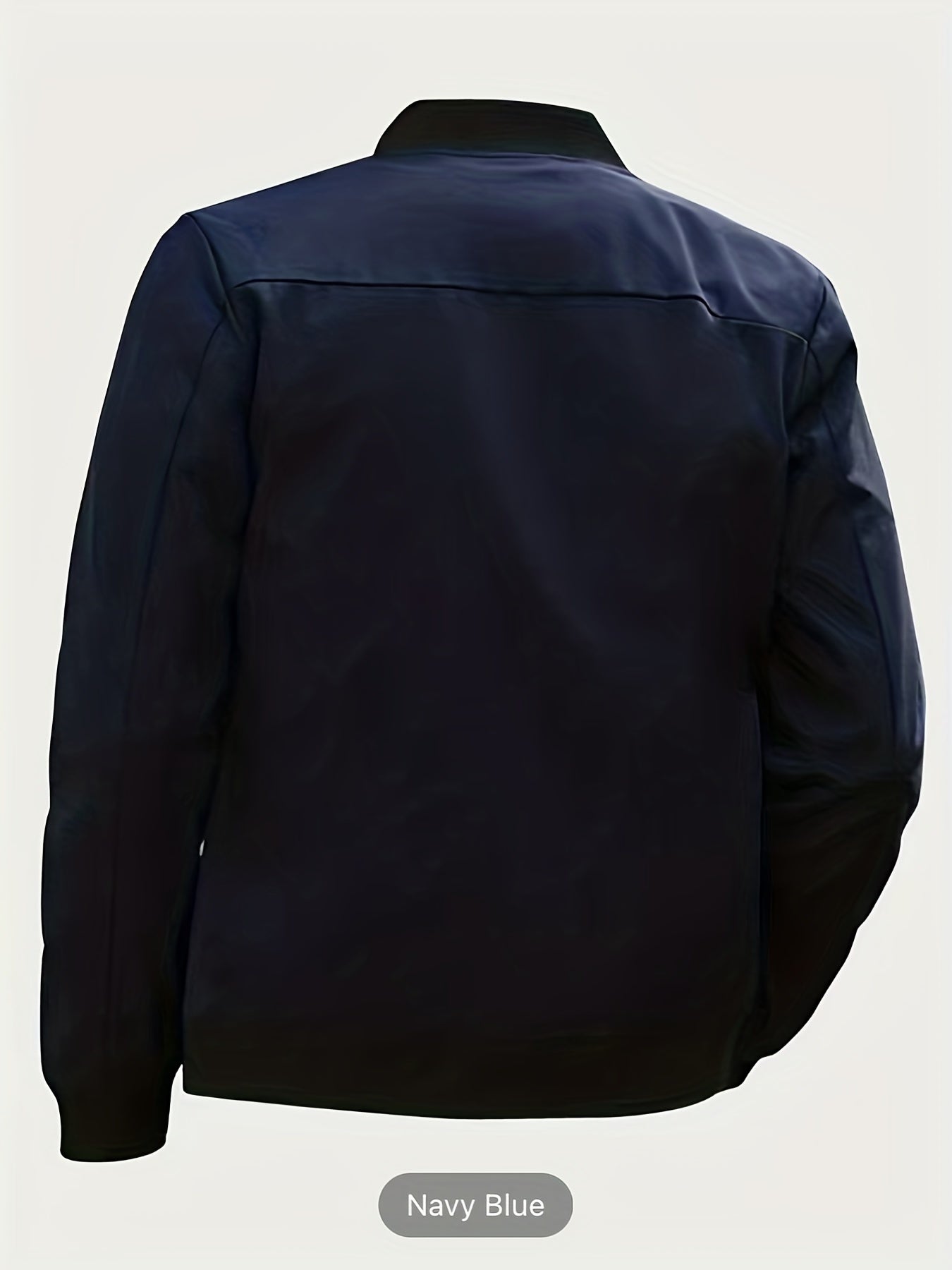 Windproof Slim Fit Long-sleeved Jacket - Casual Stand Collar Zippered Top - Suitable For Spring And Autumn