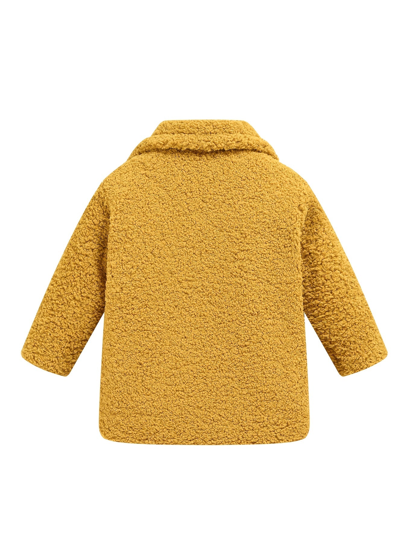 Girls' Cozy Fleece Jacket - Two-Tone Color Block with Plush Lining, Long Sleeves & Button Front, Casual Korean Style Winter Outerwear for Youngsters, Youngsters'S Winter Jacket | Buttonup Front Jacket | Plush Lining Jacket