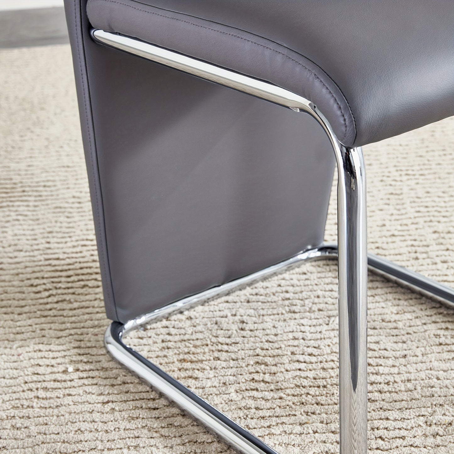 Table And Chair Set, Modern Dining Set Table And 4 Chairs, Grey Faux Marble Dining Table Set For 4, Dining Room Table Set And 4 PU Leather Upholstered Dining Chairs, Large Dinner Table Set.