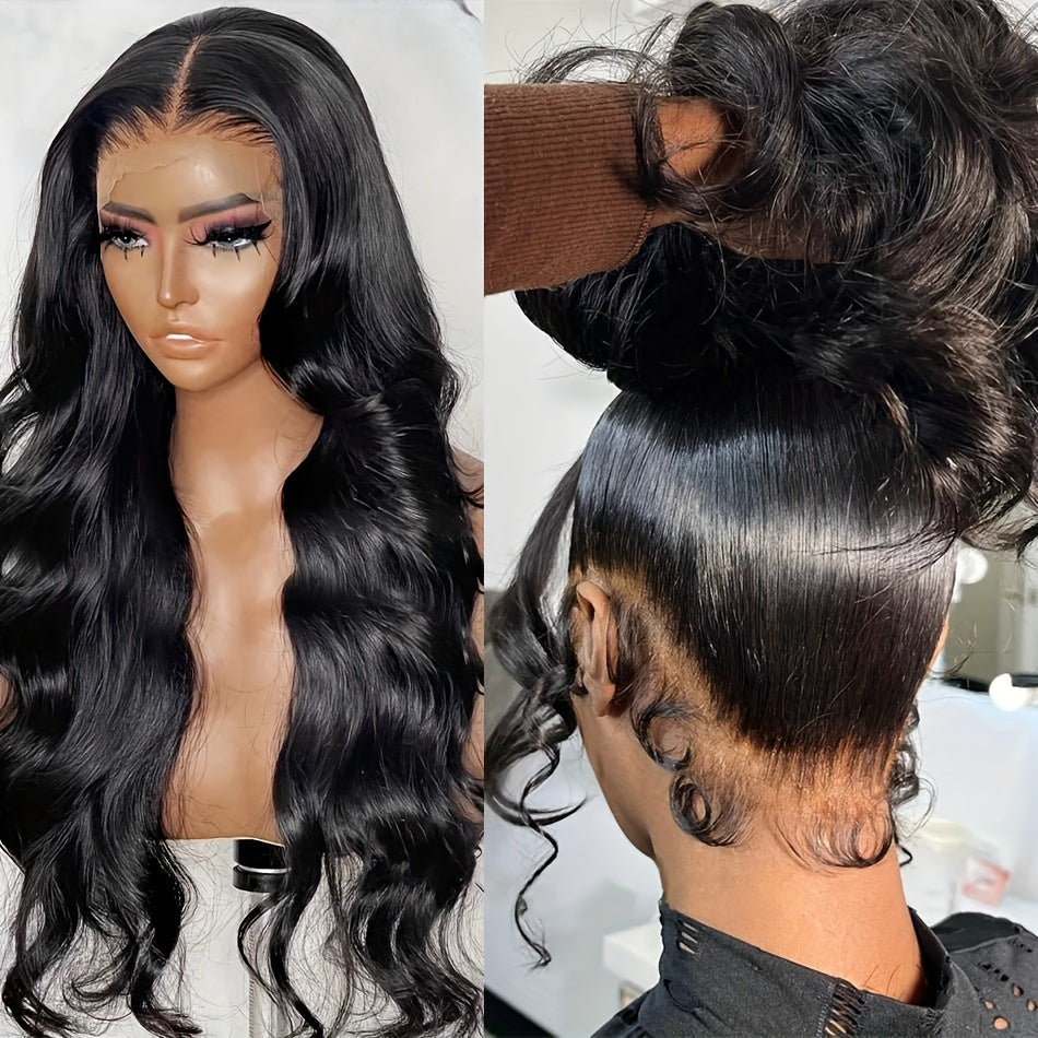 360 Lace Front Wigs Pre Plucked 150% Density Human Hair 360 HD Lace Frontal Wigs Body Wave Wig For Women With Baby Hair Natural Color (16-34 Inch, Natural Color)