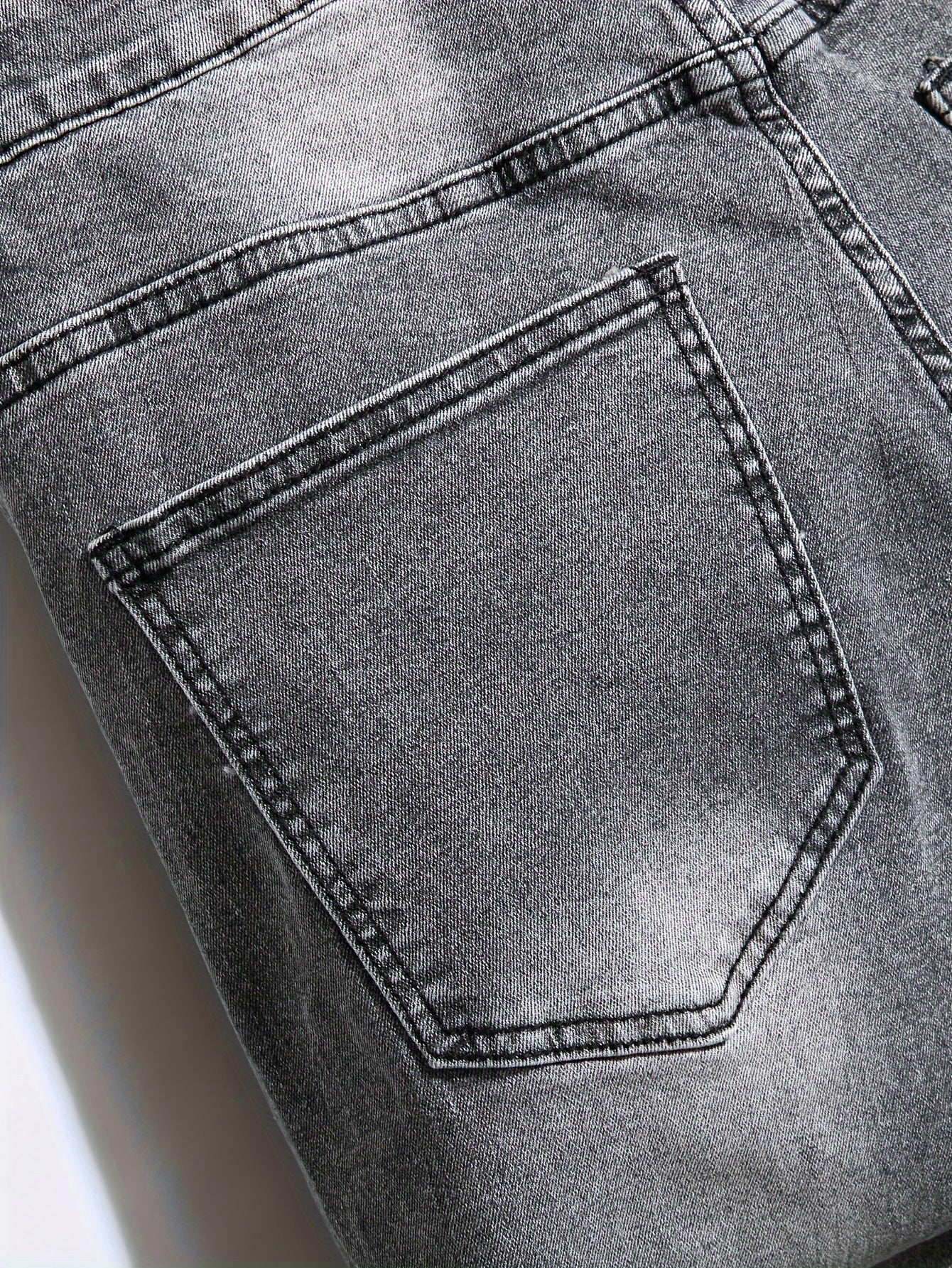 Authentic Straight Leg Distressed Ripped Jeans for Men - Fashion Street Style Denim Pants with Versatile Fit for All Seasons, Comfortable, Durable, and Stylish