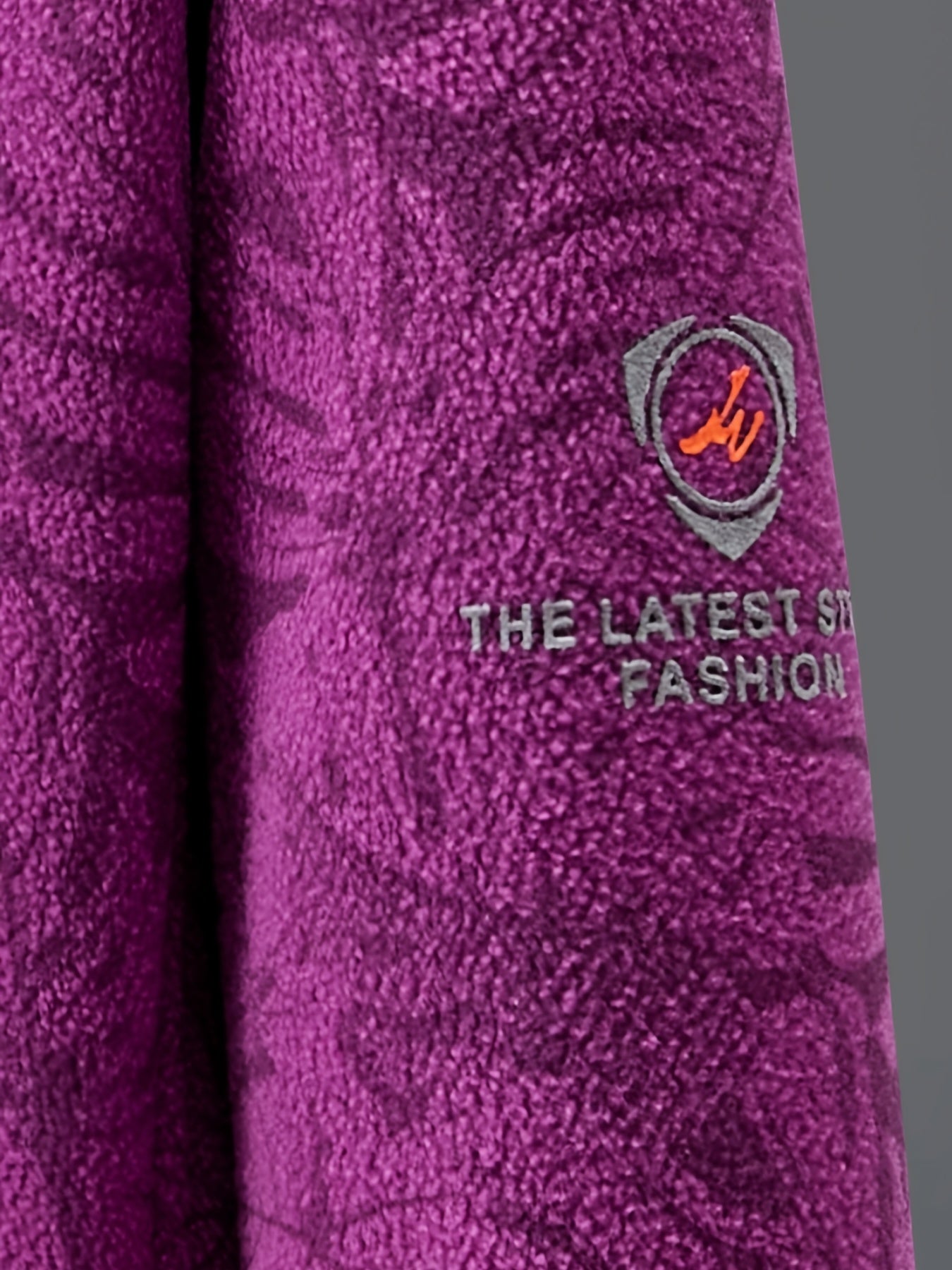 Ultra-Durable Windproof Plant Print Fleece Jacket - Perfect for Adventure Seekers with Stylish Nature-Inspired Design