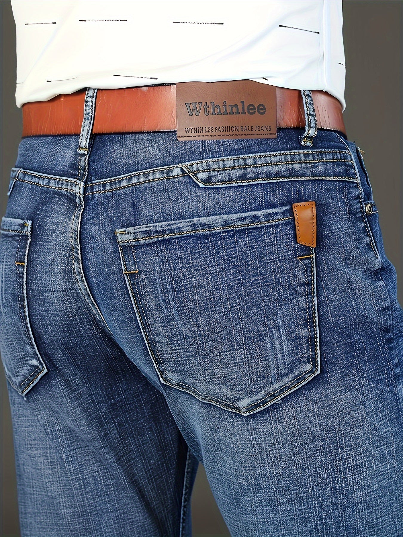New Seasonal Chinese-Style Straight-Leg Jeans for Men, Suitable for Business And Casual Wear.
