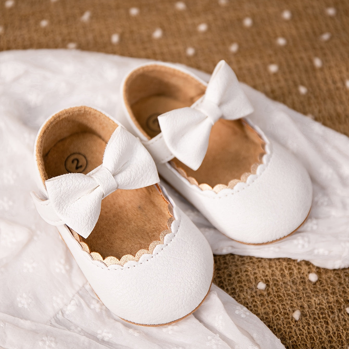 Infant Baby Girls Mary Jane Flats, Soft Sole Princess Dress Shoes Crib Shoes First Walker Shoes