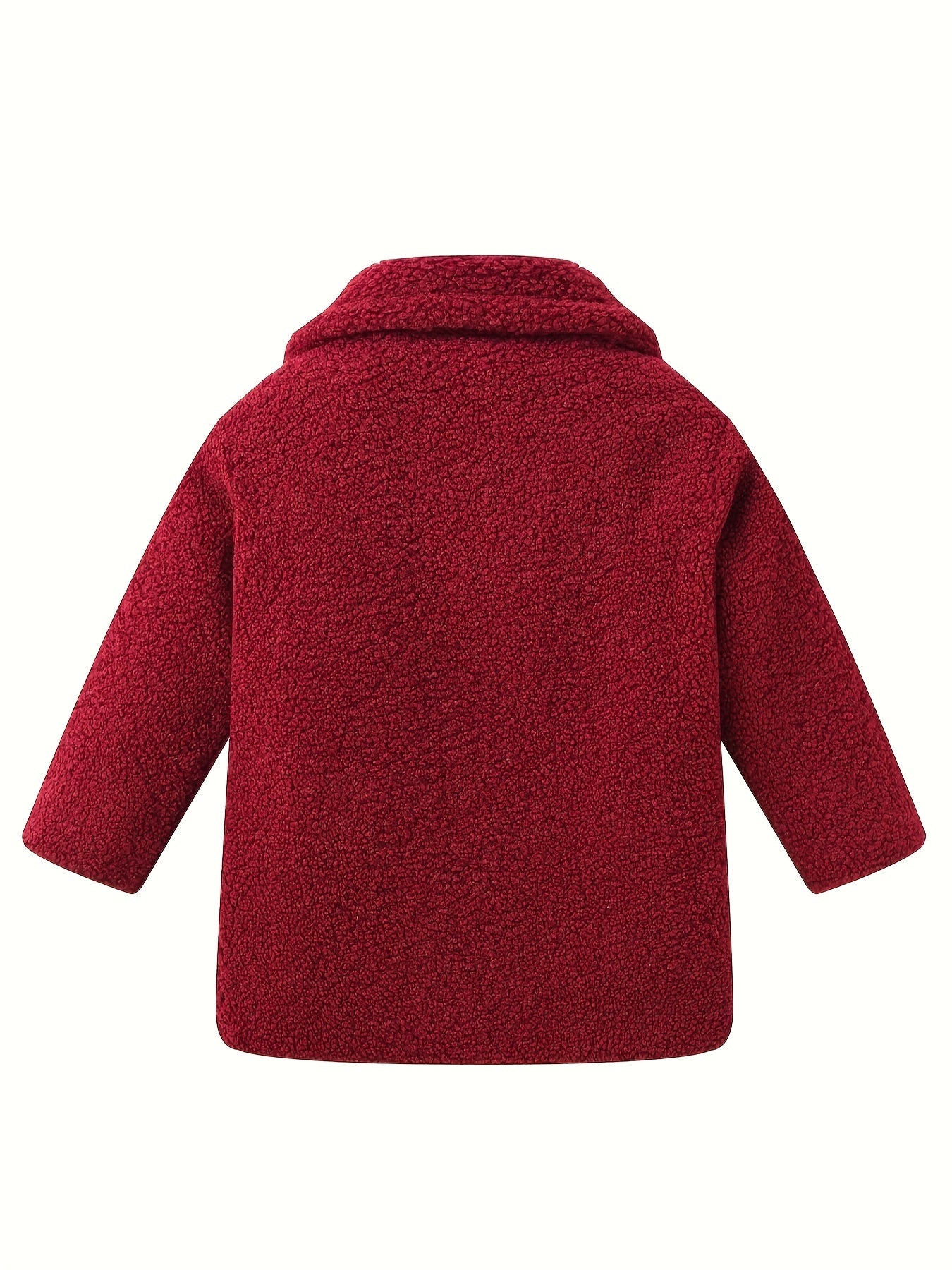 Girls' Cozy Fleece Jacket - Two-Tone Color Block with Plush Lining, Long Sleeves & Button Front, Casual Korean Style Winter Outerwear for Youngsters, Youngsters'S Winter Jacket | Buttonup Front Jacket | Plush Lining Jacket