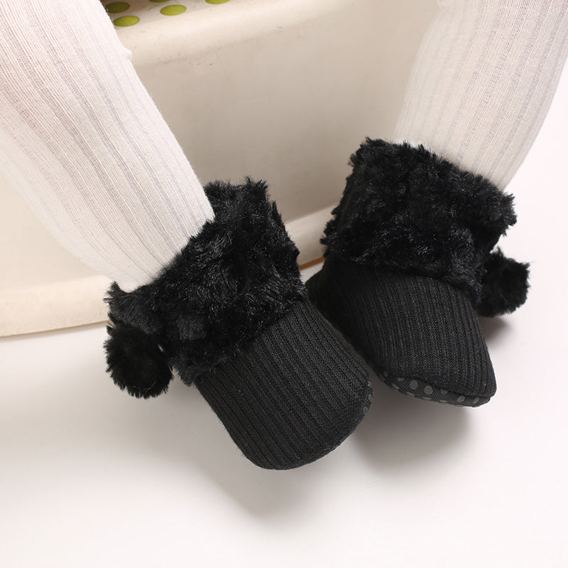 Toddler Baby Girl's Boots Plus High Top Slippers Indoor Shoes For Winter