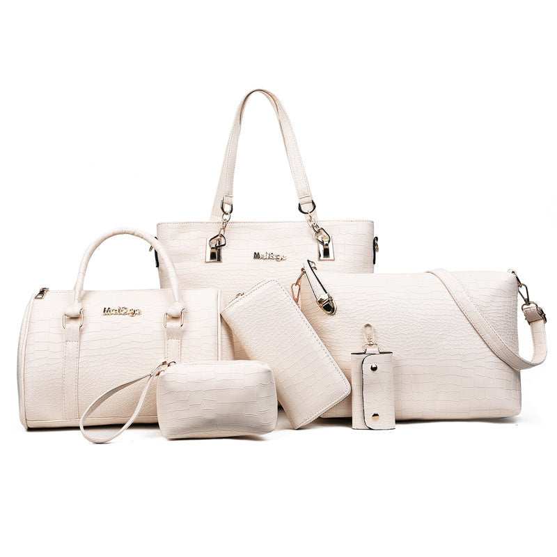 Fashion Versatile Snakeskin Pattern Women's Bags European And American Multi-Piece Sets