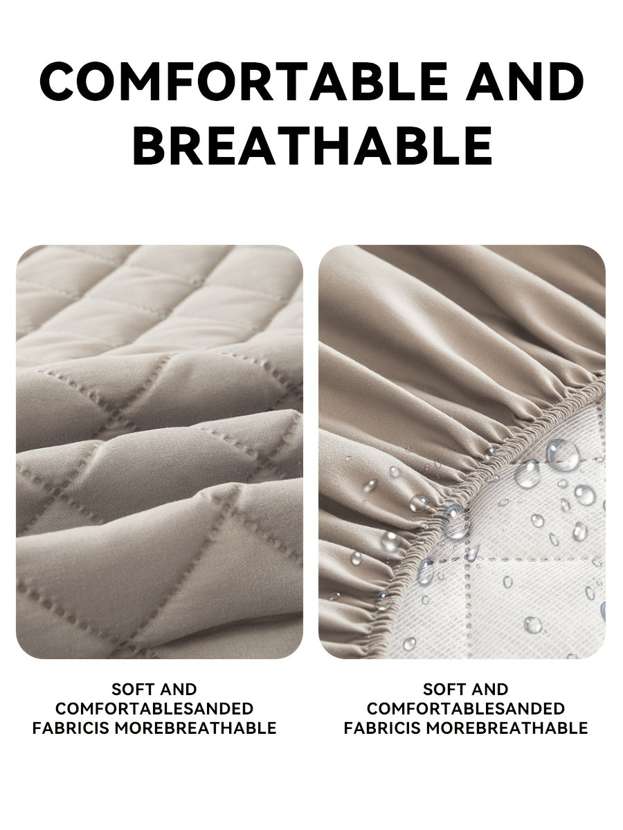 Layered Waterproof Mattress Protective Cover, (excluding Pillowcase)Soft And Comfortable Bedding Mattress Cover, Breathable Bed Sheet Mattress Protective Waterproof, Thickened Bed Cover Suitable for Bedrooms, Guest Rooms, Sin