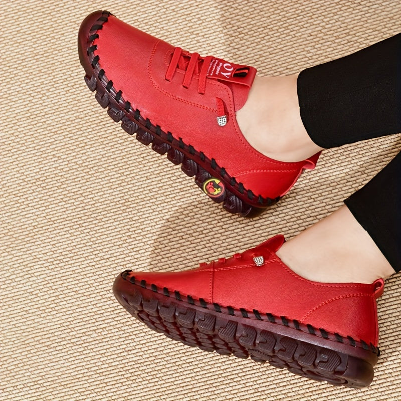 Comfortable Chic - Women's Oxfords - Handmade, Breathable, Lightweight, Non Slip, Lace Up, Slip On, Soft Insoles, Easy Walking Shoes for Everyday Wear