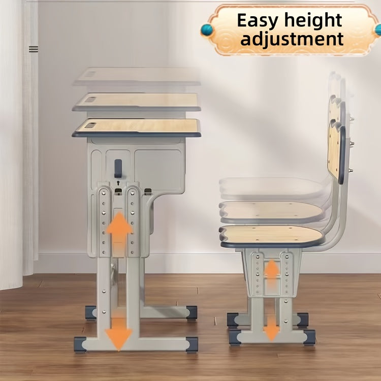 Children Study Desk Desk Homework Desk Training Class Chair Combination Set, Table And Chair Can Be Raised And Lowered
