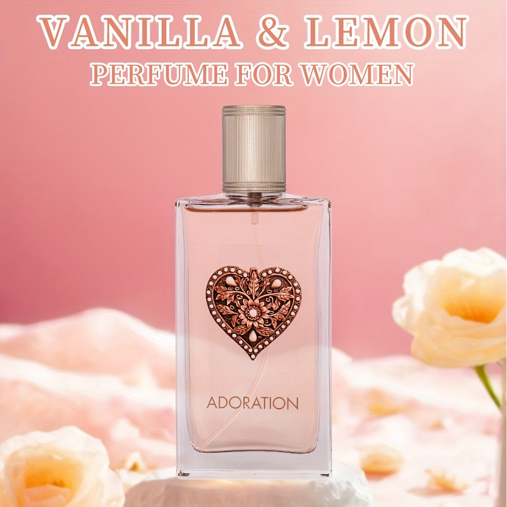 3.4fl Oz Sensual Bliss Eau De Parfum Spray - Long-Lasting, All-Day Fragrance with Candied Lemon, Panacotta, and Orange Blossom Notes - Perfect for Dating, Daily Life, Parties, and Gift Giving