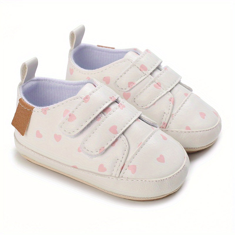 Toddler Baby Sneakers Soft Sole Non-slip Hook And Loop Fastener Shoes First Walkers Crib Shoes Girls And Boys