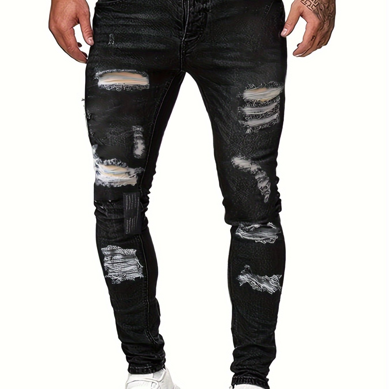 Men's Skinny Ripped Jeans Stretch Jeans For Men Comfort Flex Fashion Pants