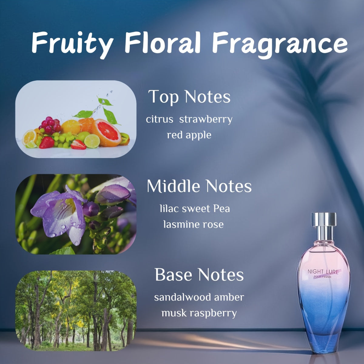 100ml Radiant Moonlight Eau de Parfum - A Luminous Fusion of Fruity-Floral Scents, Enveloping You in Sweet Elegance and Woodland Charm