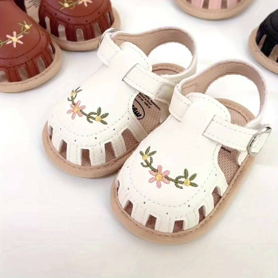 Adorable Baby Girl's Sandals - Non-Slip, Breathable, Comfortable Shoes for Toddler's First Steps, Walking, and Outdoor Play - Soft, Lightweight, Easy to Wear and Remove
