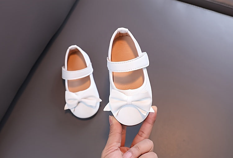[Mary Jane | Soft] Soft Non-slip Mary Jane Flats | Girls Shoes Princess Shoes with Bow Decor