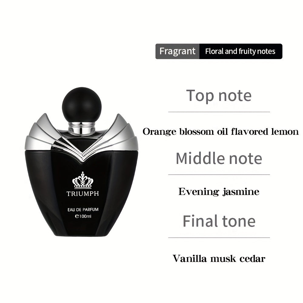 100ml Long-Lasting Eau De Parfum for Men - Refreshing Cologne with Fruity and Floral Notes, Musk Scent, Aluminum-Free, Perfect for Dating, Daily Life, and as a Fathers Day Gift