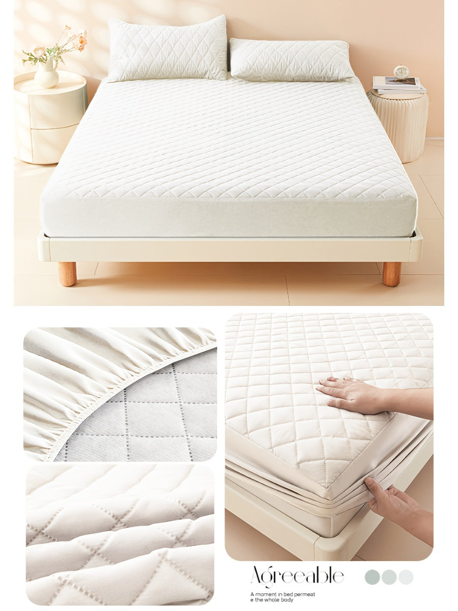 Layered Waterproof Mattress Protective Cover, (excluding Pillowcase)Soft And Comfortable Bedding Mattress Cover, Breathable Bed Sheet Mattress Protective Waterproof, Thickened Bed Cover Suitable for Bedrooms, Guest Rooms, Sin