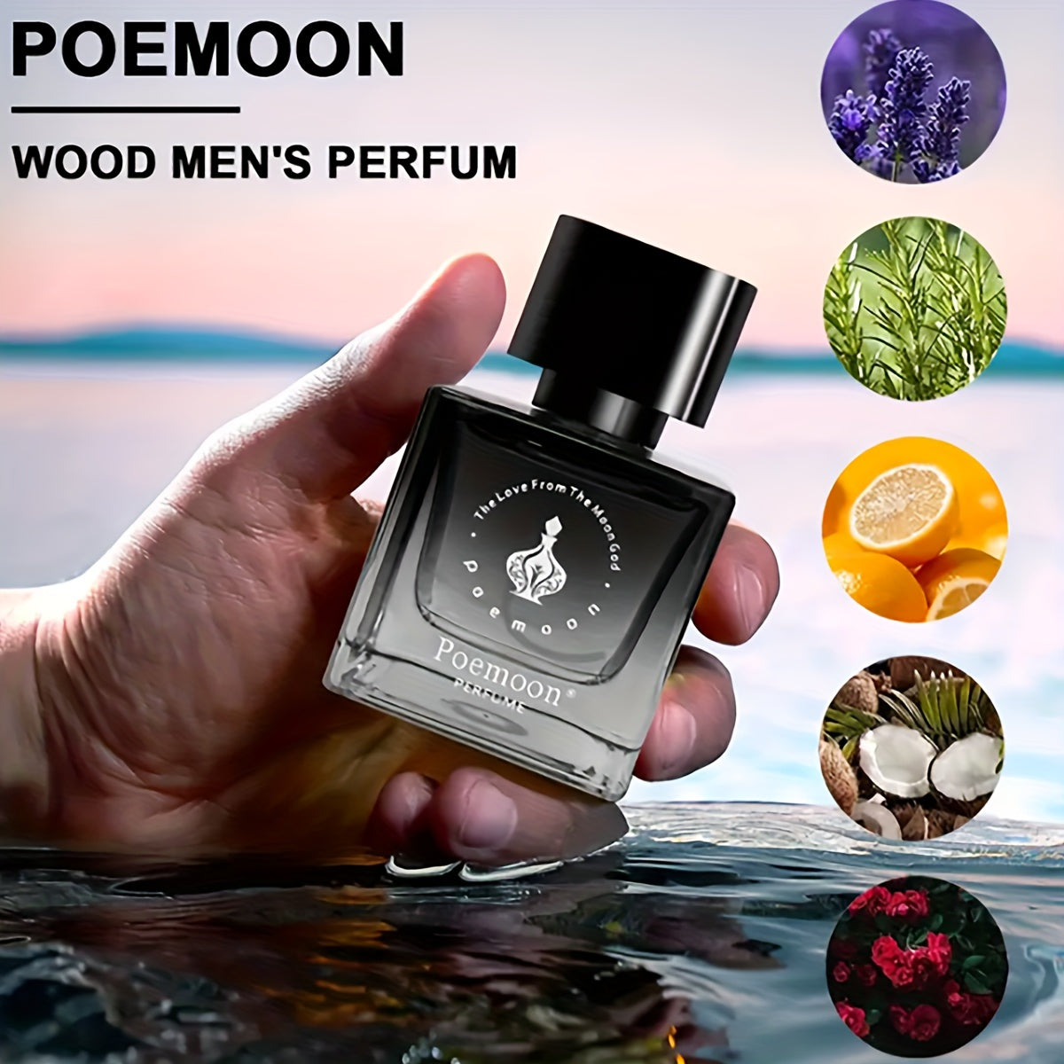 Poemoon Cologne, Discover our Men's Eau de Parfum Spray, an all-day masculine fragrance suitable for any occasion, Showing the Male Calm Atmosphere, Conveniently sized at 1.7 fl oz, it's perfect for day or night wear and make