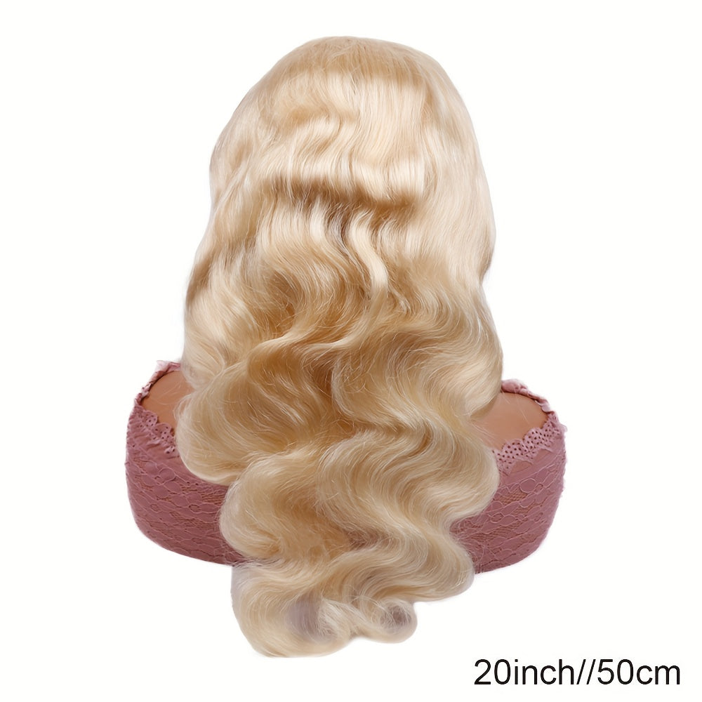 613 Lace Front Wigs Human Hair 180% Density 13x6 HD Transparent Lace Front Body Wave Wigs Human Hair Pre Plucked with Baby Hair Wigs 613 Blonde Lace Frontal Human Hair Wigs(16-36 inch, 613)
