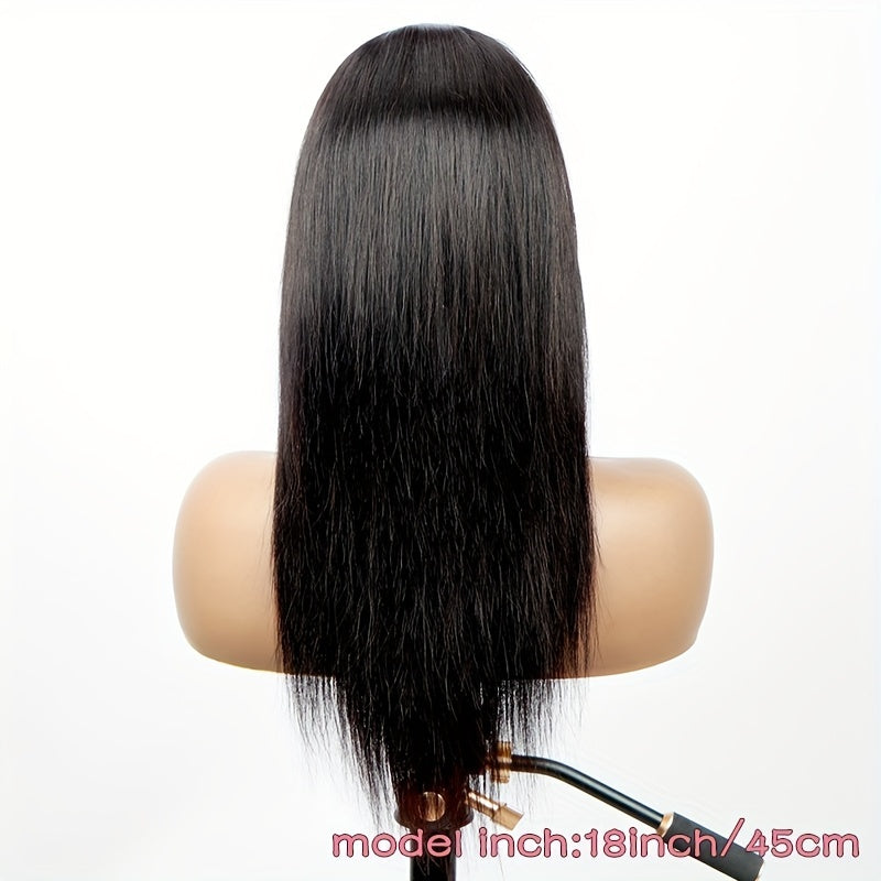 Glueless Wigs Human Hair Lace Frontal Wig Brazilian Straight Human Hair Wig HD 4X4 Lace Front Wig Ready To Wear 150% Density