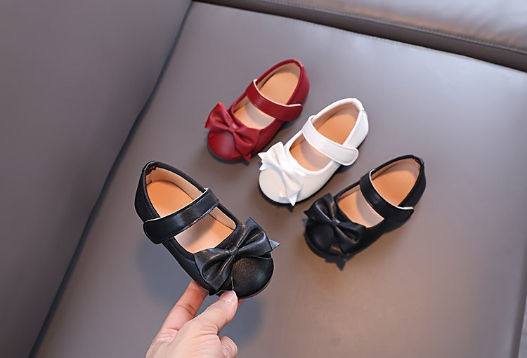[Mary Jane | Soft] Soft Non-slip Mary Jane Flats | Girls Shoes Princess Shoes with Bow Decor