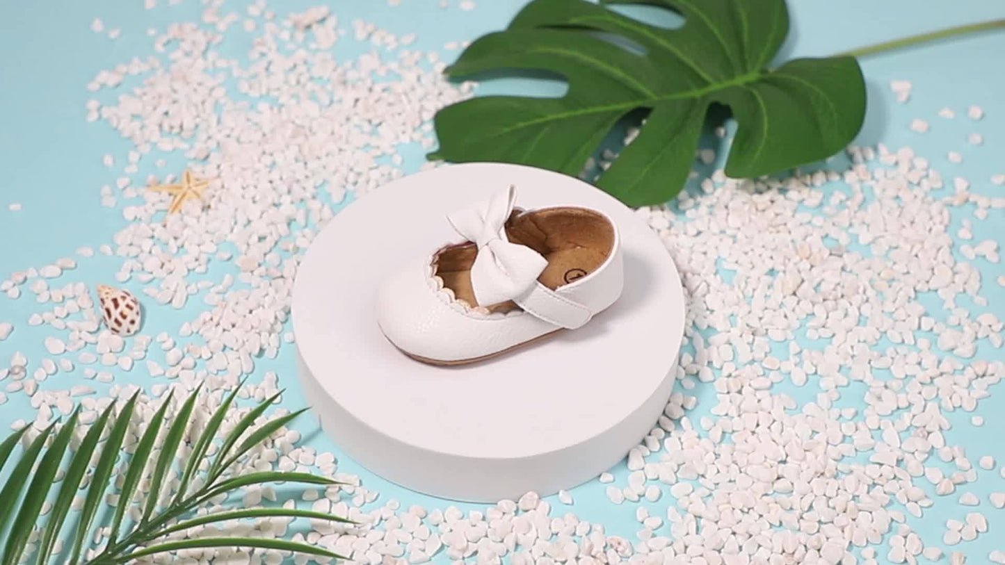 Infant Baby Girls Mary Jane Flats, Soft Sole Princess Dress Shoes Crib Shoes First Walker Shoes