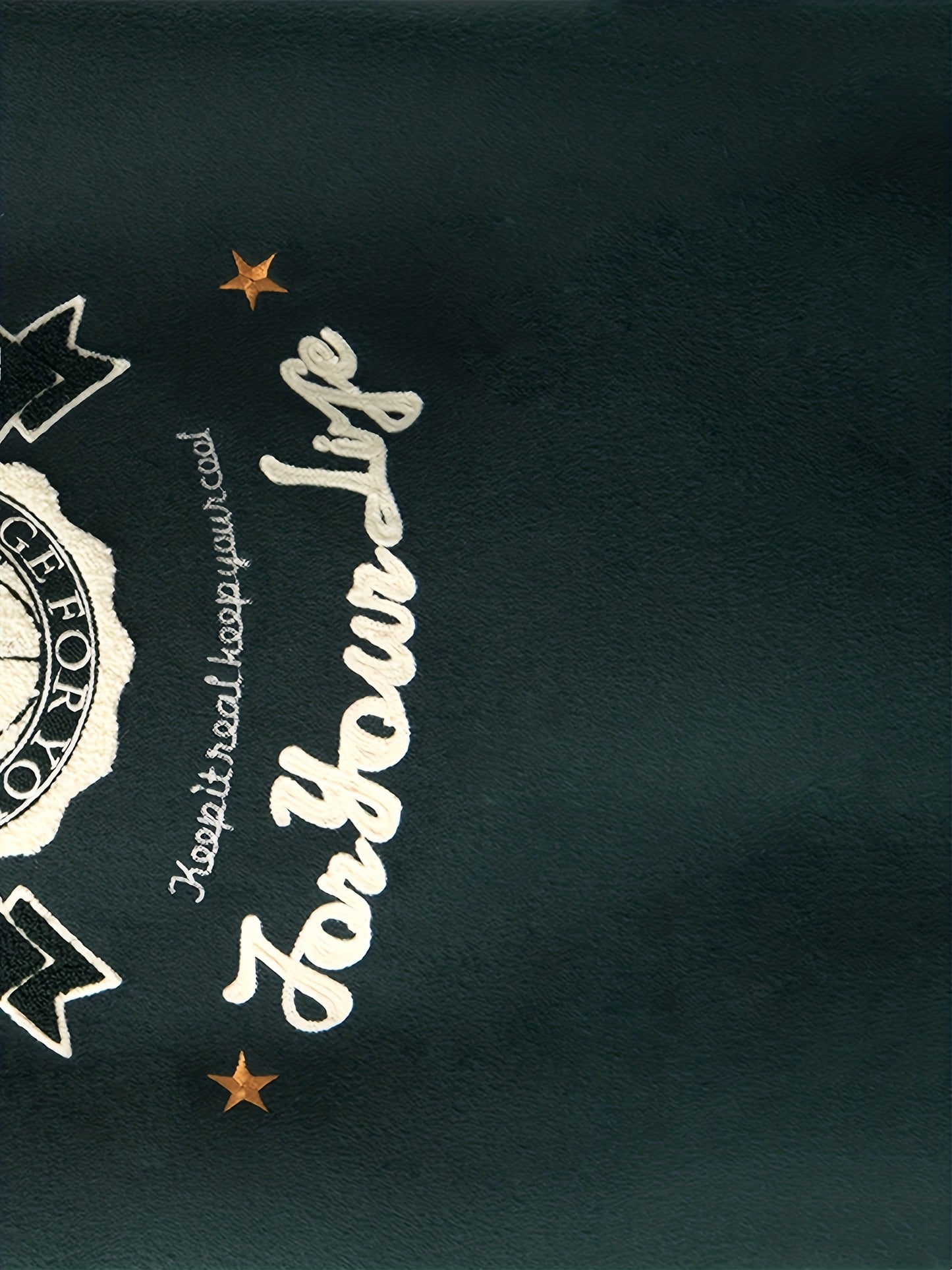 Casual Comfort: Men's Machine-Washable Long-Sleeve Varsity Jacket with Alphabet Pattern – Non-Stretch Fabric with Pockets