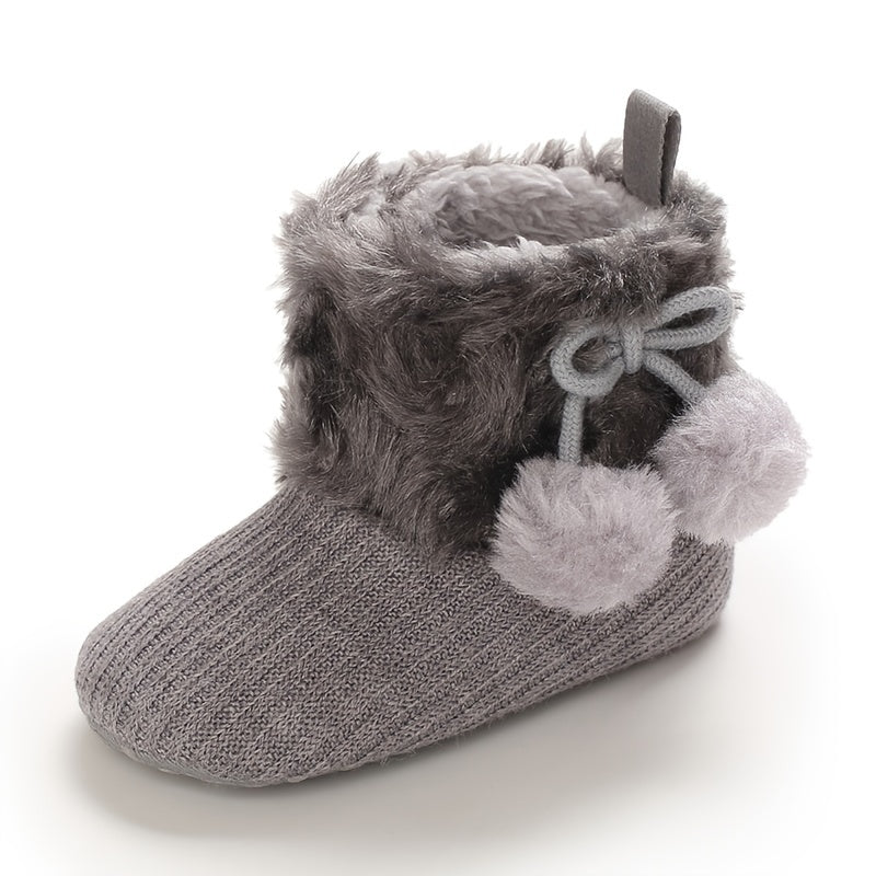 Toddler Baby Girl's Boots Plus High Top Slippers Indoor Shoes For Winter