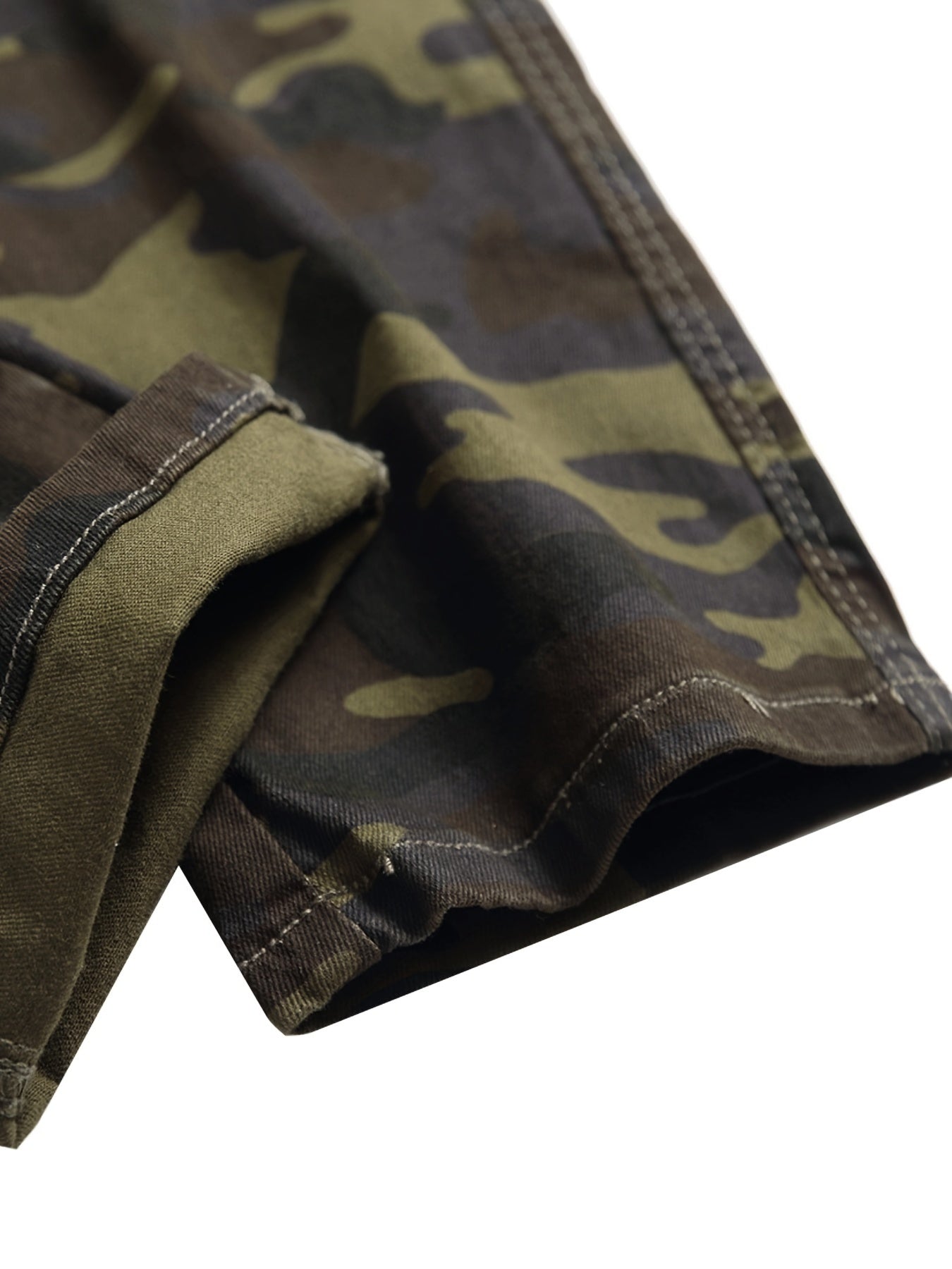 Men's Slim Fit Stretch Jeans Distressed Straight Leg Denim Pants, Fashion Biker Jeans Ripped Skinny Jeans for Men Camouflage Cargo Pants