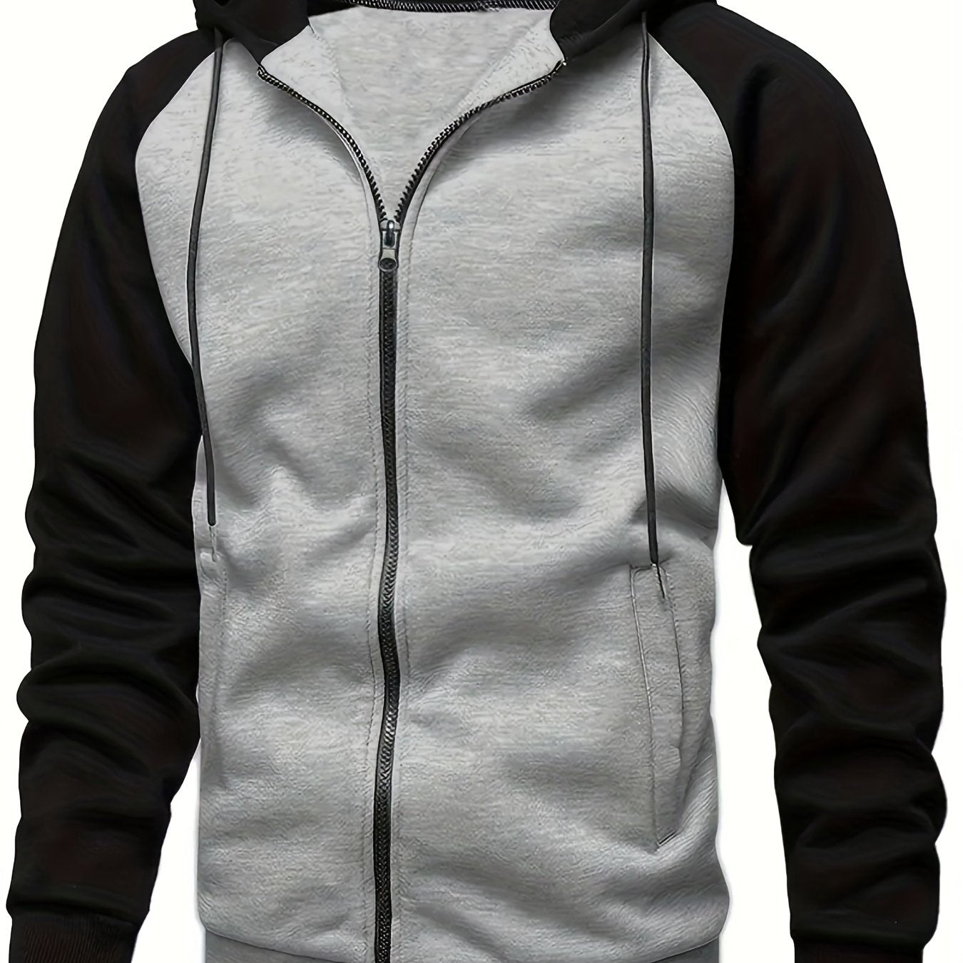 Mens Bold Contrast Sport Jacket - Comfortable Hooded Design, Regular Fit for All-Season Wear - Perfect for Outdoor Adventures, Hiking, and Running