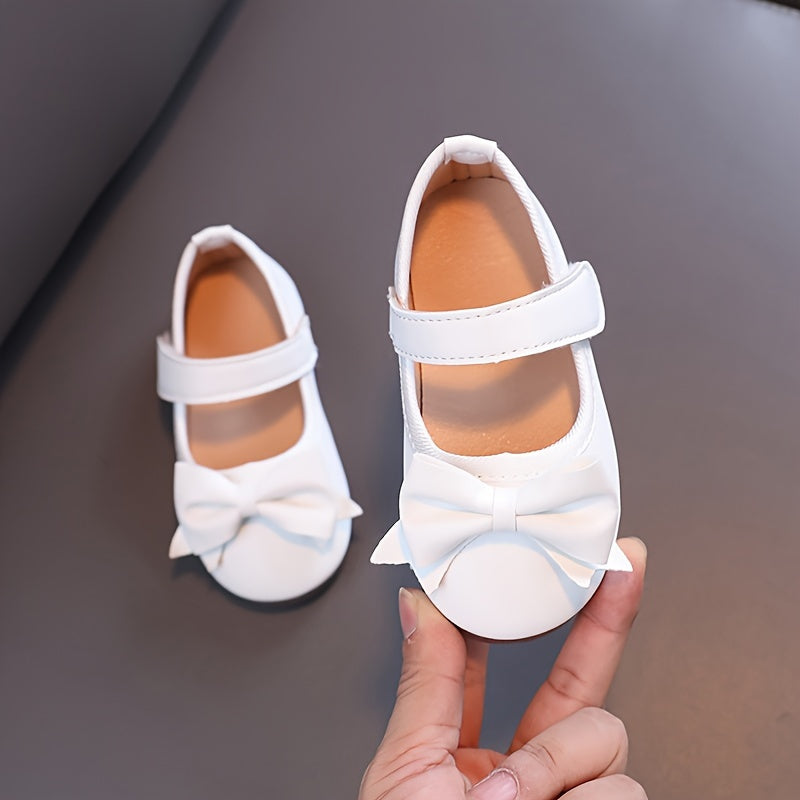 [Mary Jane | Soft] Soft Non-slip Mary Jane Flats | Girls Shoes Princess Shoes with Bow Decor