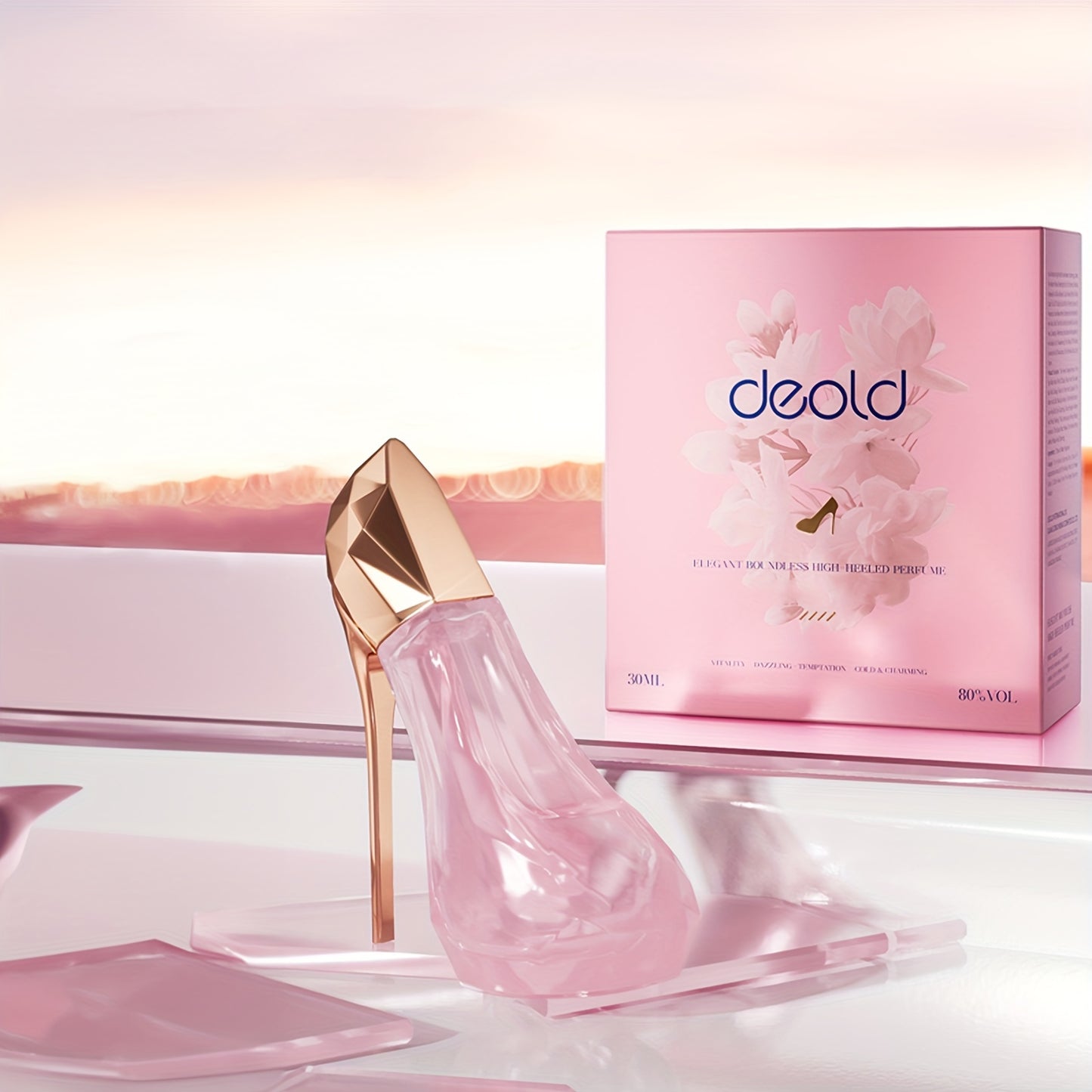 High Heel Styling Perfume Eau De Parfum Spray Pink Natural Fragrance Parfum Lasting And Charming Personal Perfume For Women And Girls 30ML