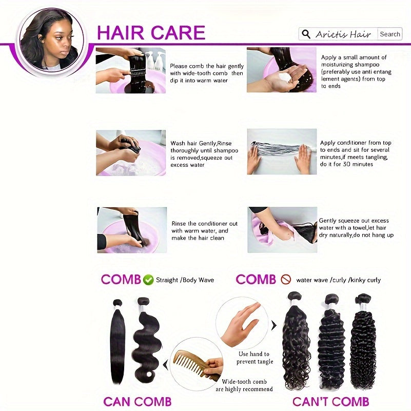 Brown Bunches Of Human Hair, Light Brown Straight Hair Bunches, 3 Brazilian Straight Hair Bunches, 100% Human Hair, Women'S Hair Extension