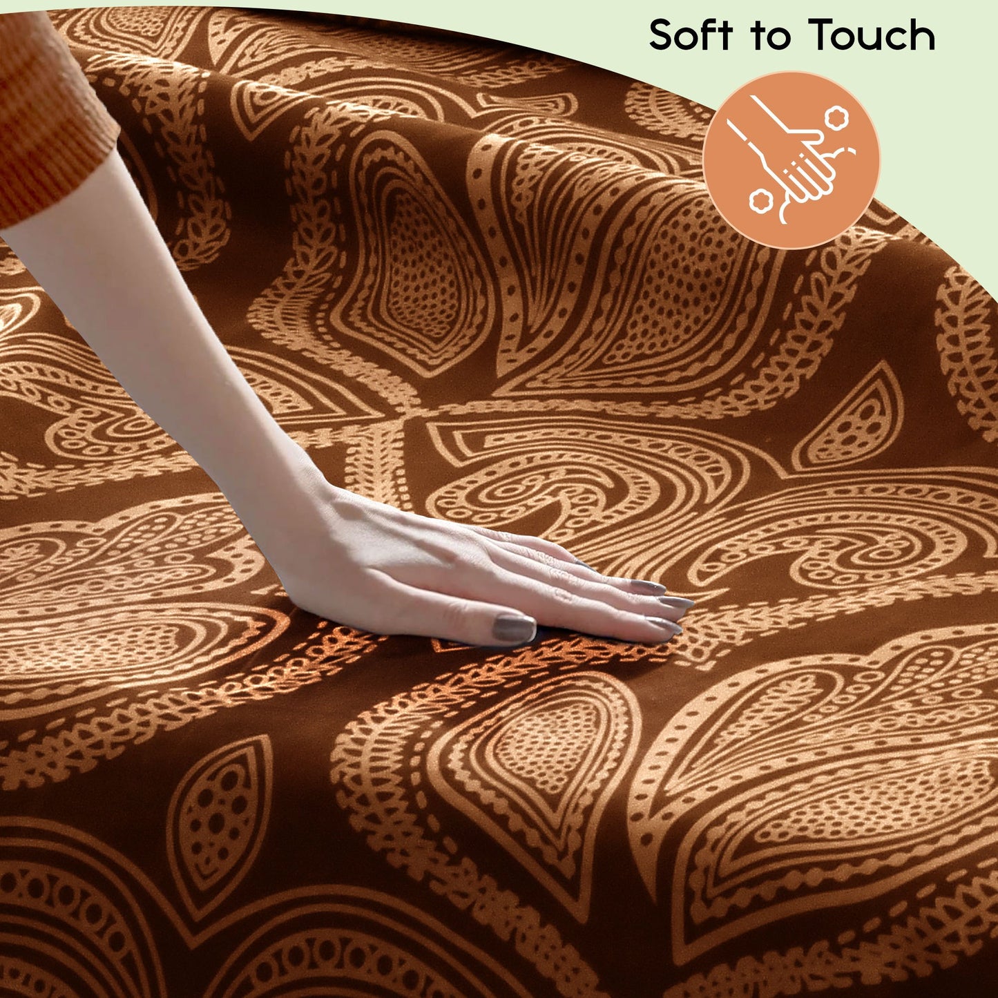 Lux Decor 6 Pieces Paisley Bed Sheet, Breathable Hotel Style Sheets, Microfiber Sheets Deep Pockets, Easy-Fit, Soft & Wrinkle Free Oeko-Tex Cooling Bed Sheets