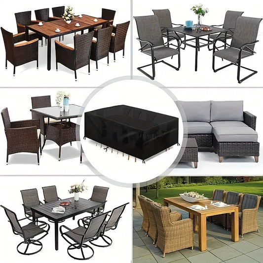 1pc Patio Furniture Covers Waterproof 210D Outdoor Furniture Covers for Patio Furniture Sets, Sofa, Table and Chair Set Cover, Anti-UV Rain Snow Dust Wind-Proof